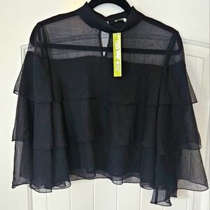 GIANNI BINI Cropped Blouse